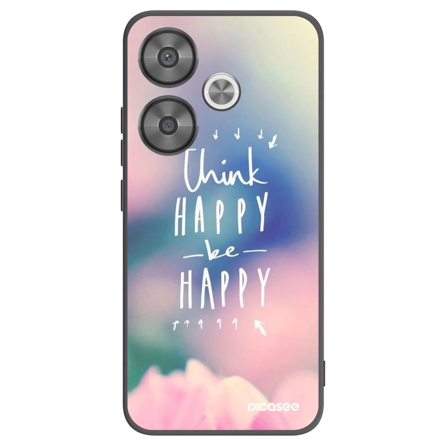 Silikónový čierny obal pre Xiaomi Poco F6 - Mysli pozitívne!