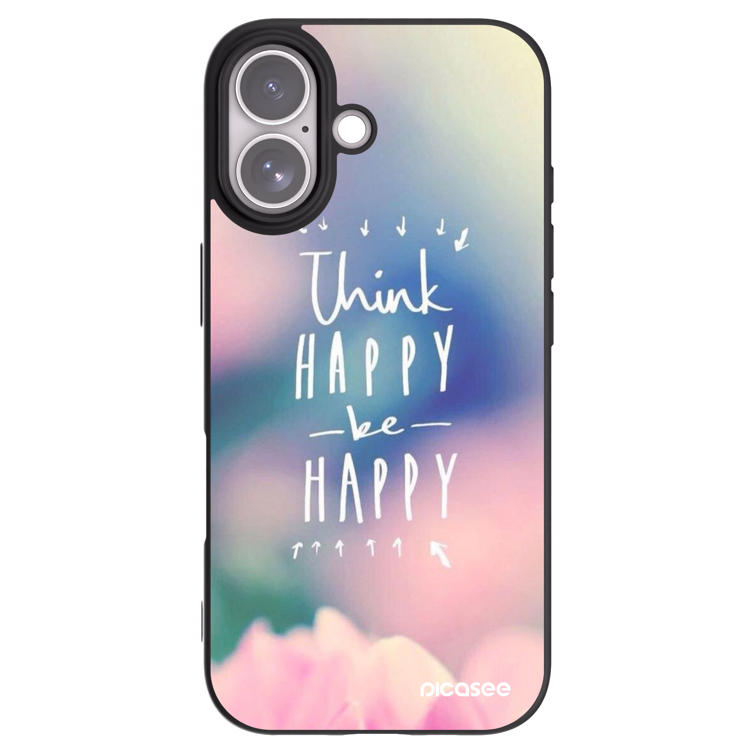 Picasee silikónový čierny obal pre Apple iPhone 17 - Mysli pozitívne!