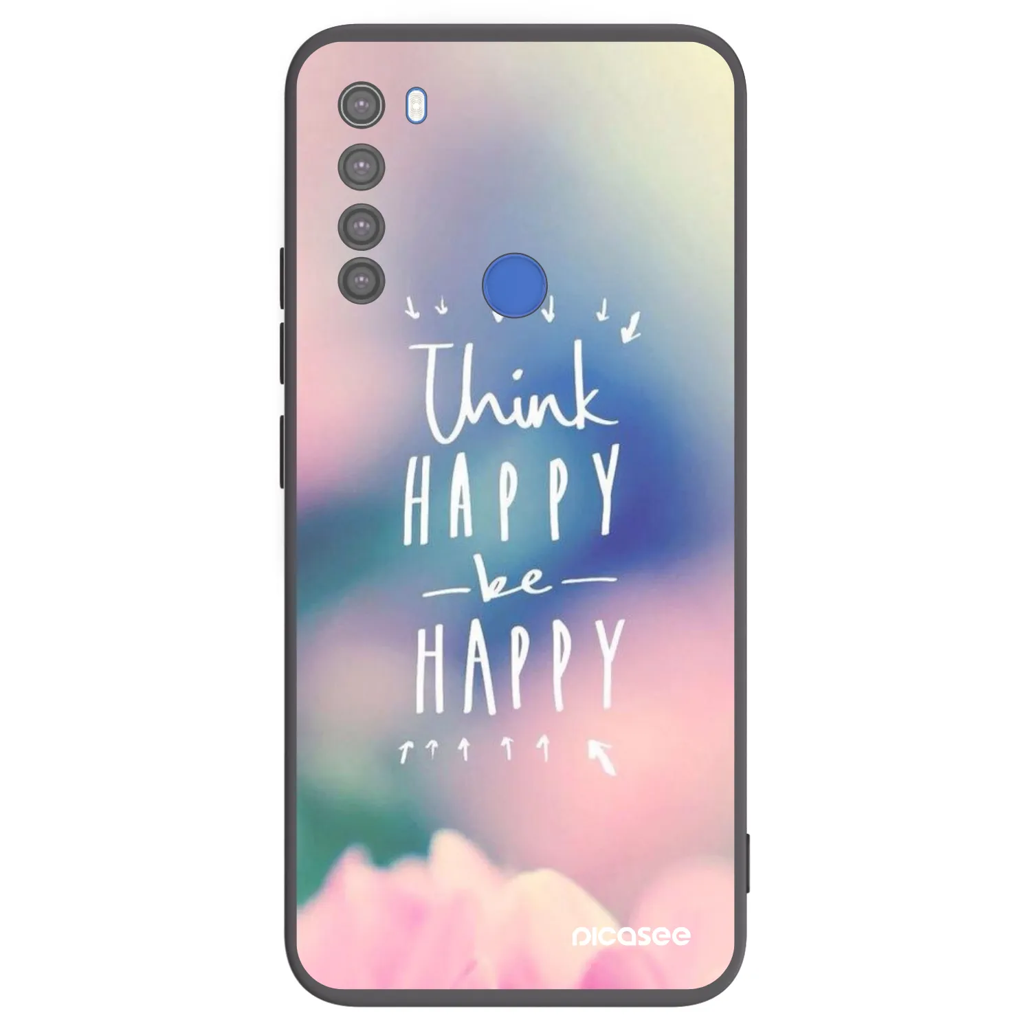 Picasee silikónový čierny obal pre Xiaomi Redmi Note 8T - Mysli pozitívne!
