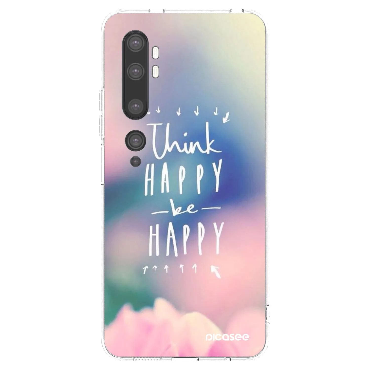 Silikónový prehľadný obal pre Xiaomi Mi Note 10 (Pro) - Mysli pozitívne!