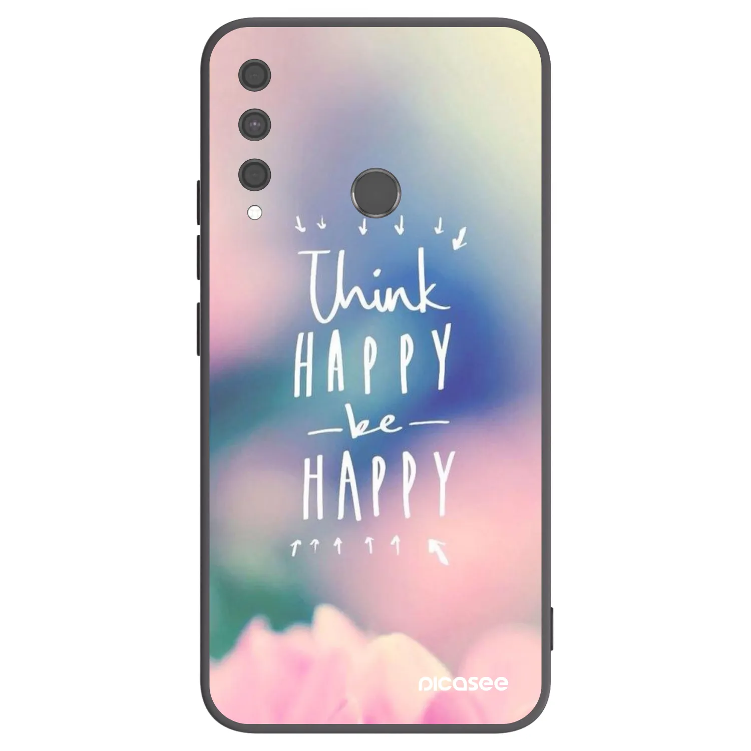 Picasee silikónový čierny obal pre Huawei P40 Lite E - Mysli pozitívne!