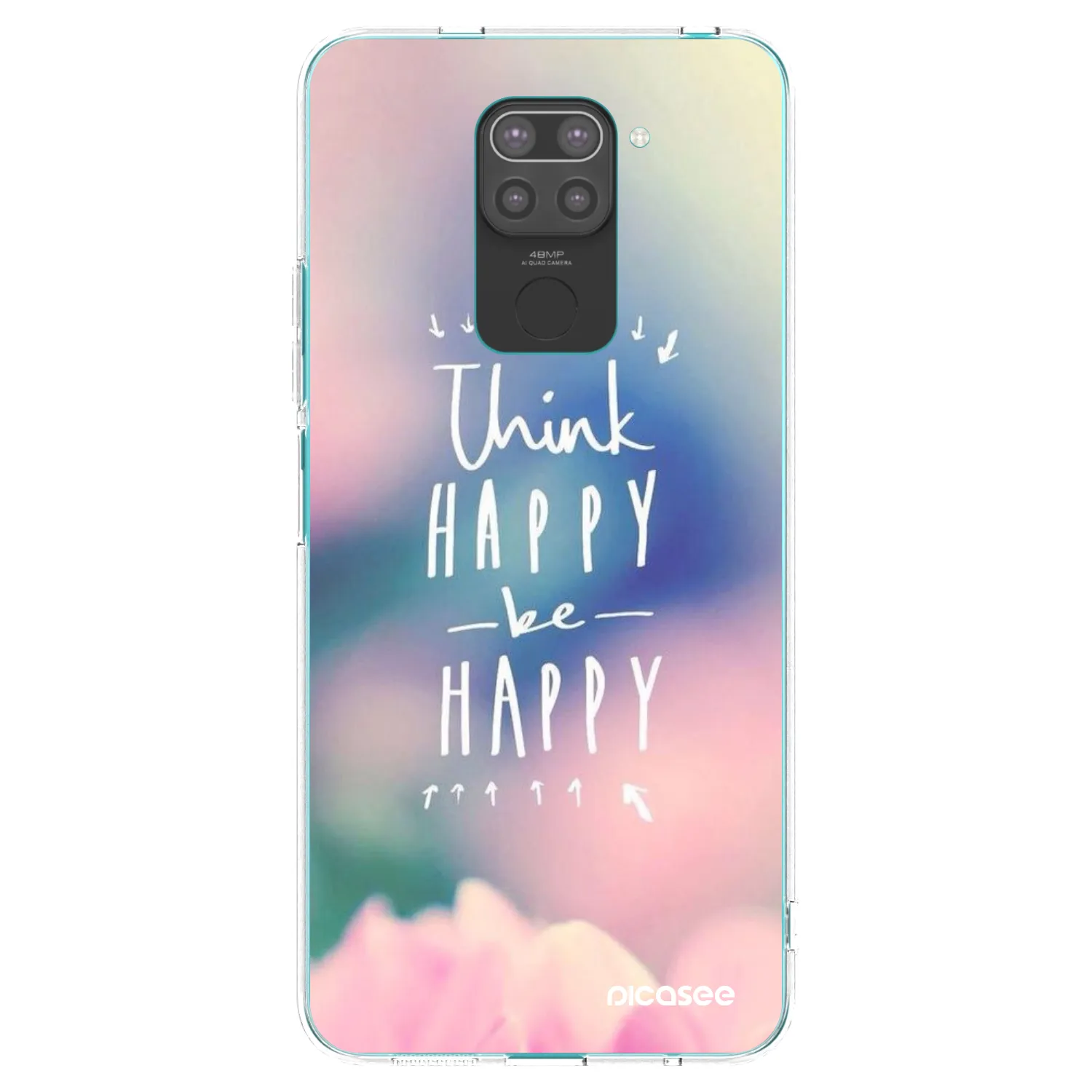 Picasee silikónový čierny obal pre Xiaomi Redmi Note 9 - Mysli pozitívne!