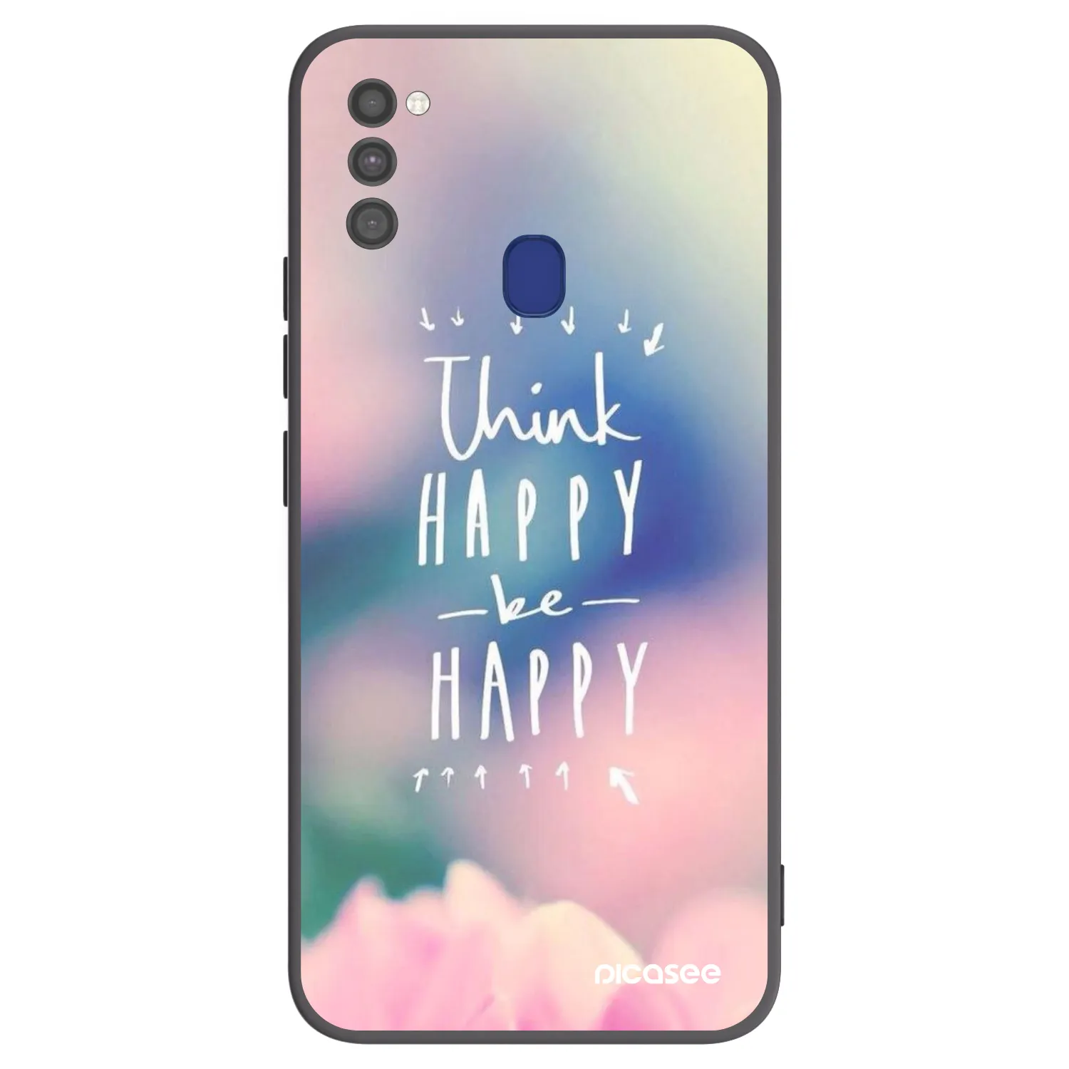 Picasee silikónový čierny obal pre Samsung Galaxy M21 M215F - Mysli pozitívne!