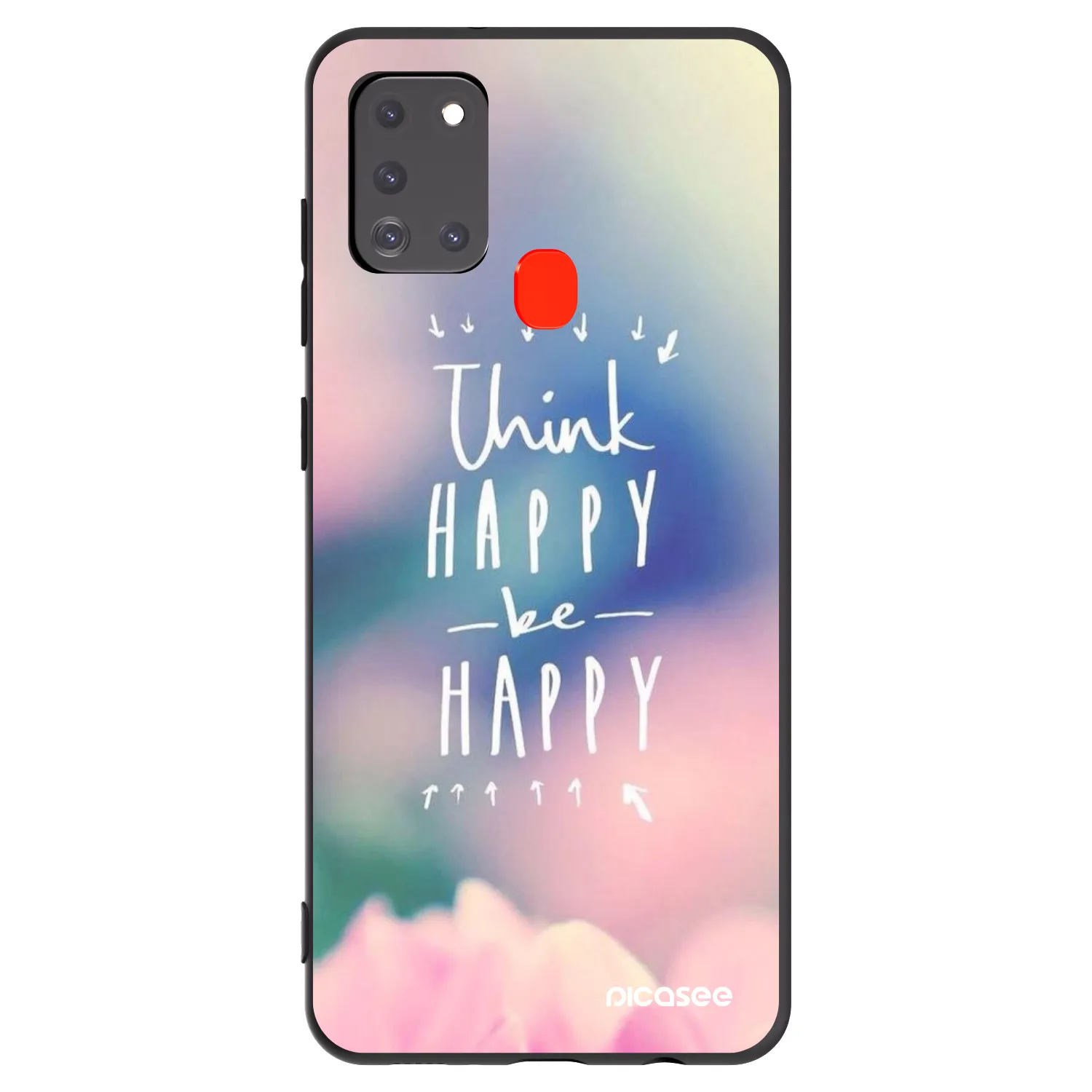Picasee silikónový čierny obal pre Samsung Galaxy A21s - Mysli pozitívne!