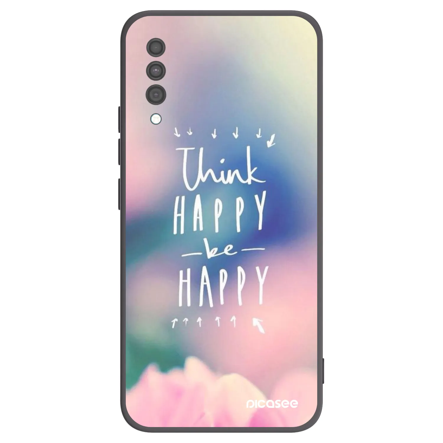 Picasee silikónový čierny obal pre Samsung Galaxy A30s A307F - Mysli pozitívne!