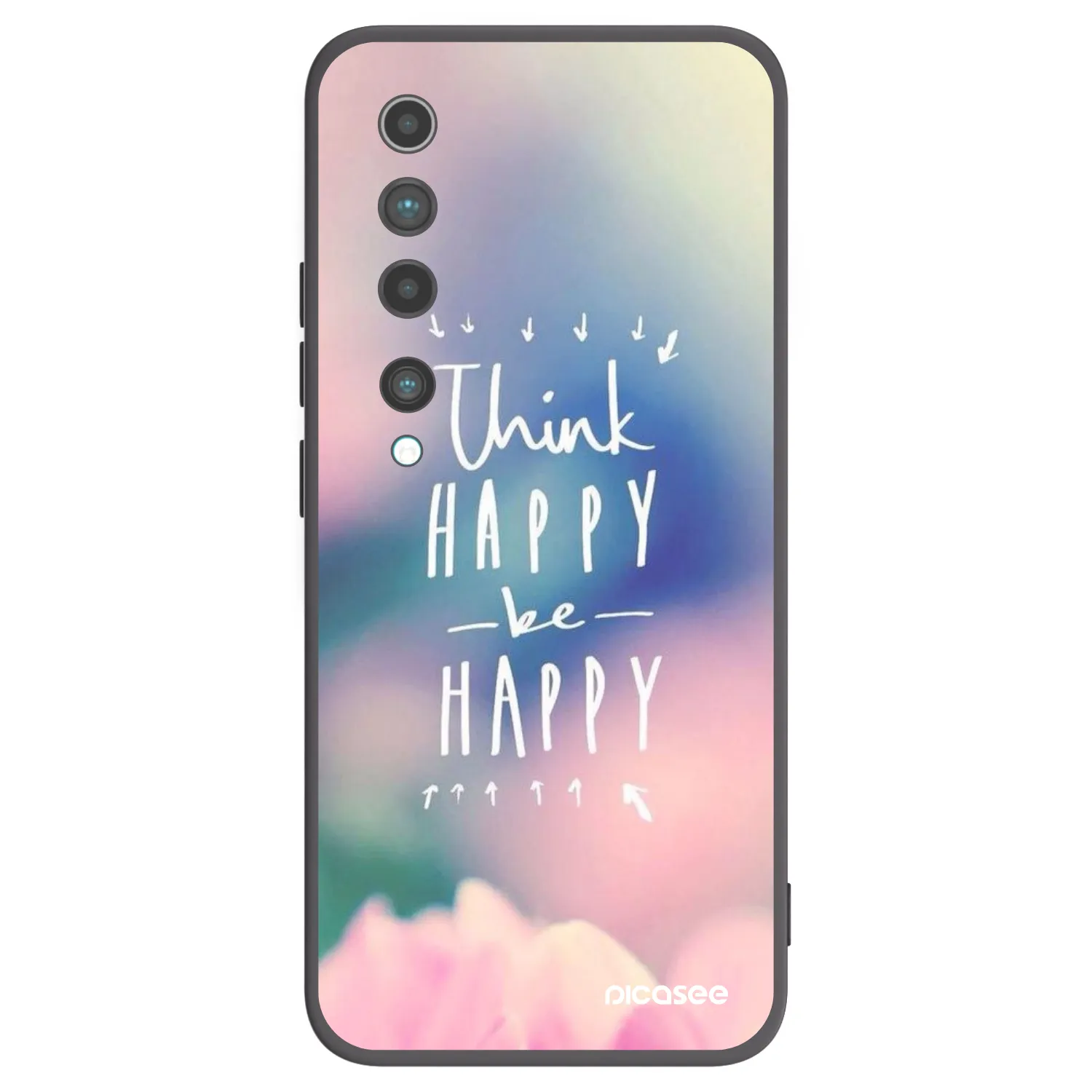 Picasee silikónový čierny obal pre Xiaomi Mi 10 - Mysli pozitívne!