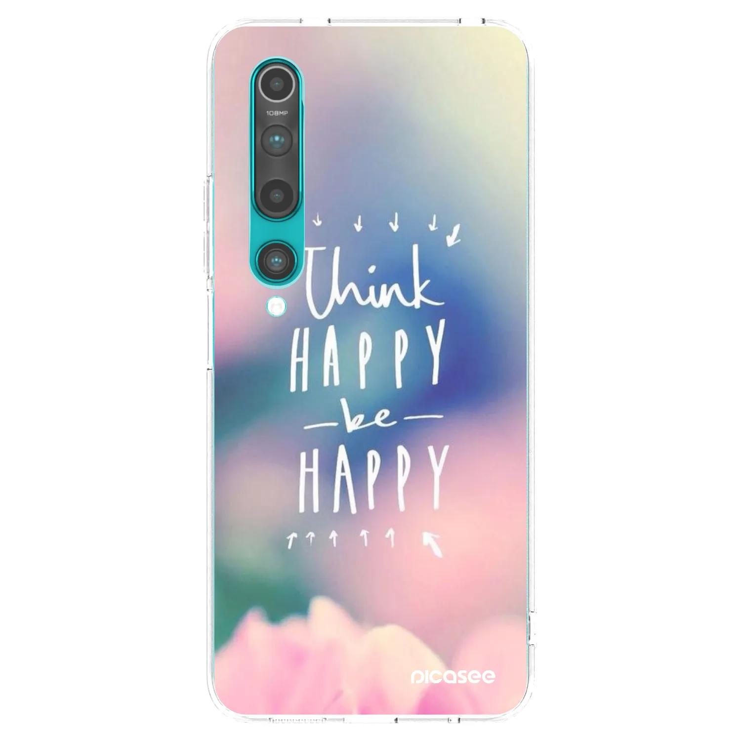 Picasee silikónový prehľadný obal pre Xiaomi Mi 10 - Mysli pozitívne!
