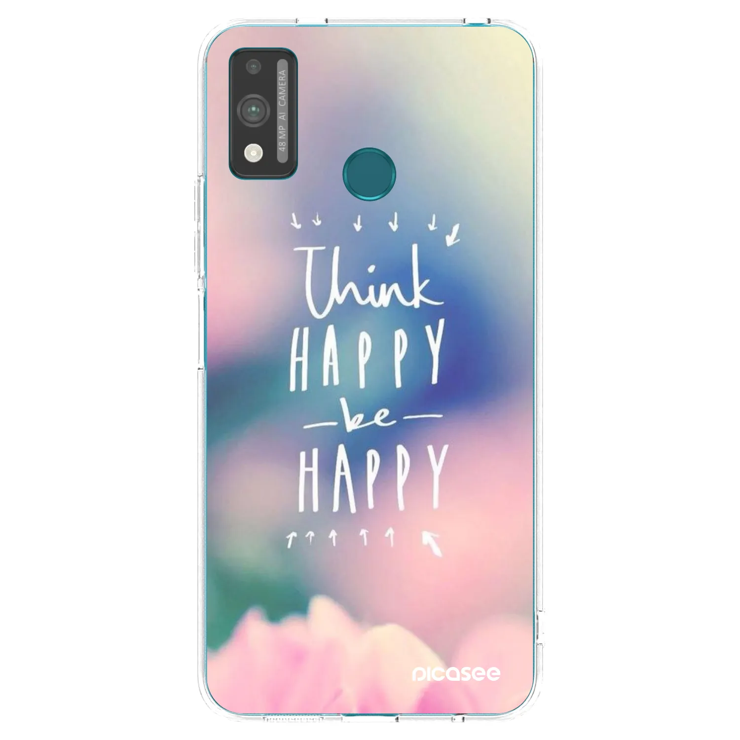 Picasee silikónový prehľadný obal pre Honor 9X Lite - Mysli pozitívne!