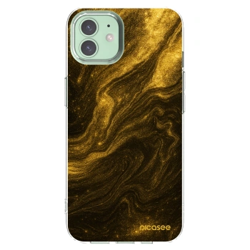 Picasee silikónový prehľadný obal pre Apple iPhone 12 - Black