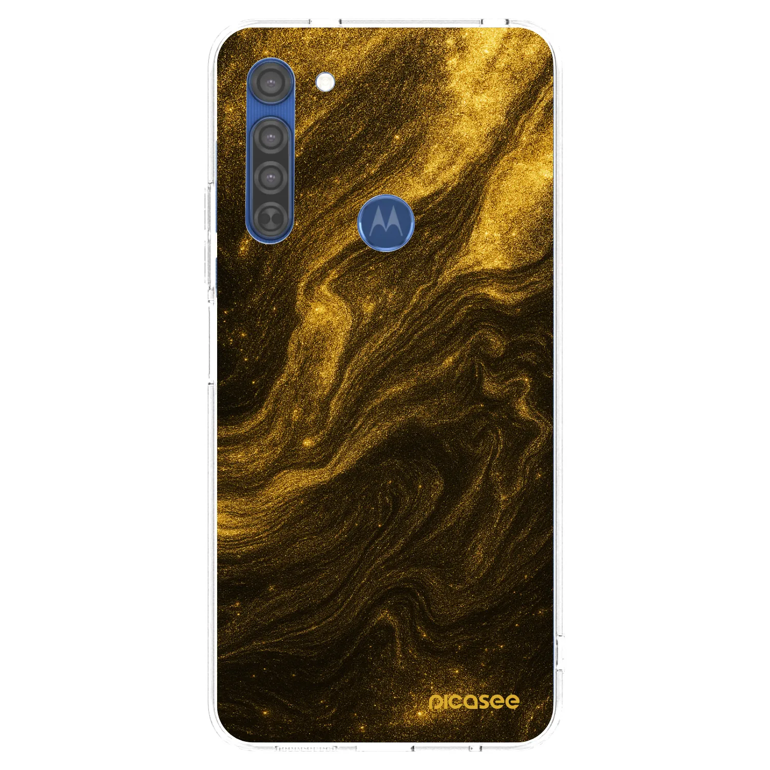 Picasee silikónový prehľadný obal pre Motorola Moto G8 - Black
