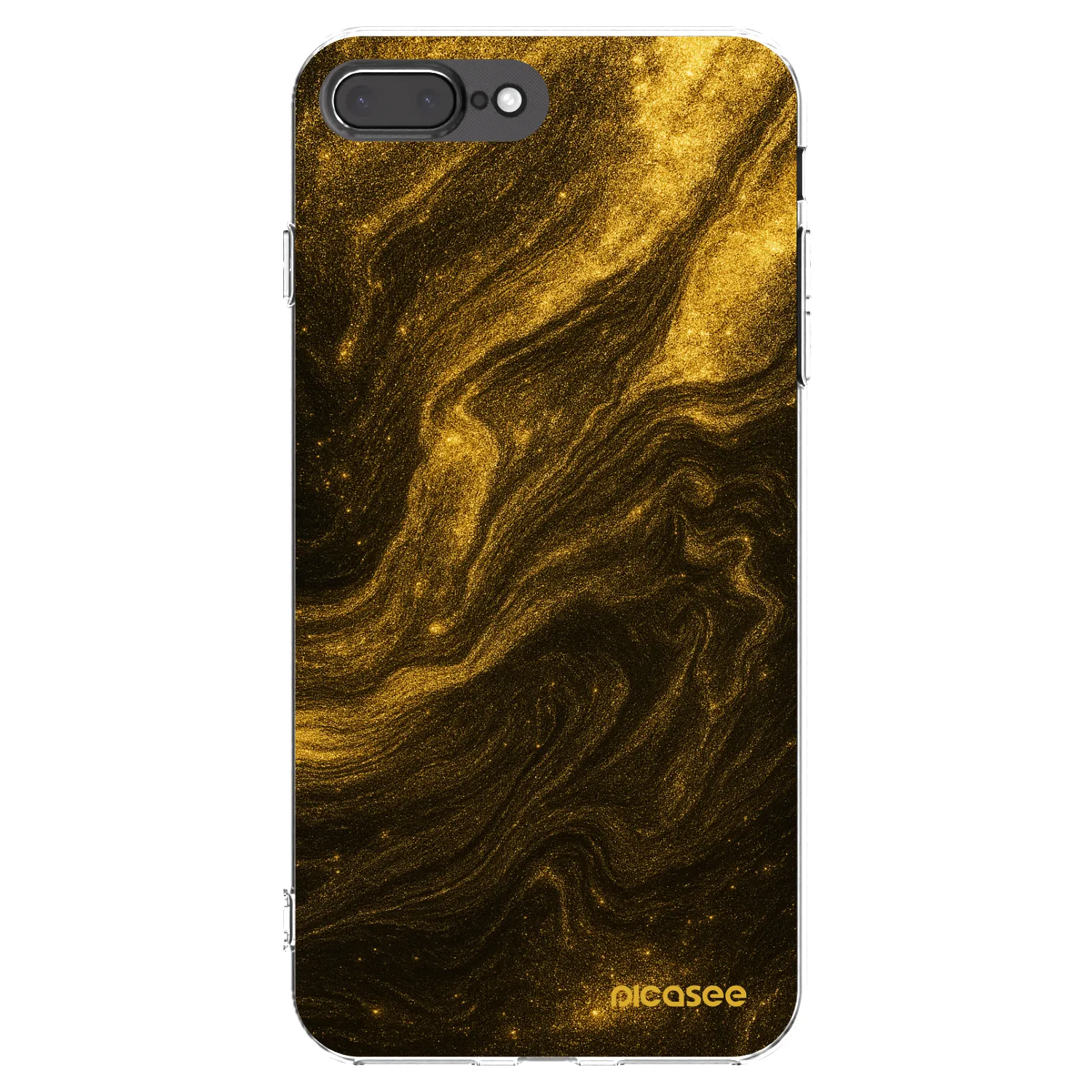 Picasee silikónový prehľadný obal pre Apple iPhone 8 Plus - Black