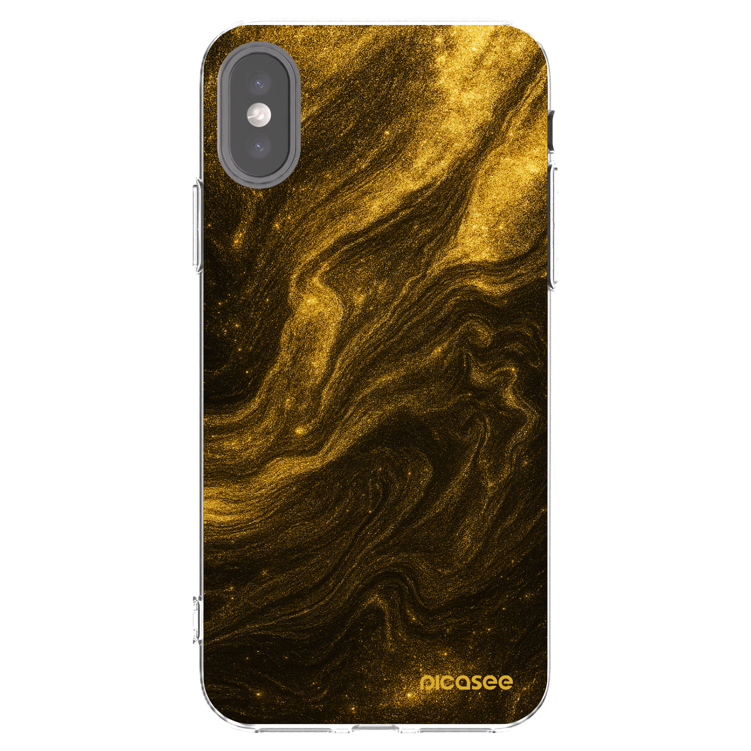 Picasee silikónový prehľadný obal pre Apple iPhone X/XS - Black