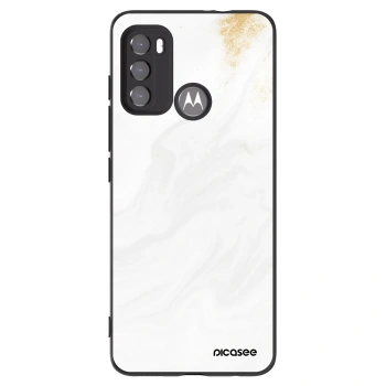 Picasee silikónový čierny obal pre Motorola Moto G60 - White