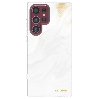 Picasee silikónový prehľadný obal pre Samsung Galaxy S22 Ultra 5G - White