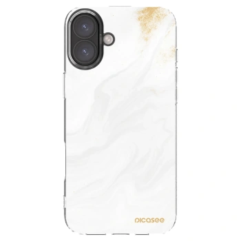 Picasee silikónový prehľadný obal pre Apple iPhone 16 Plus - White