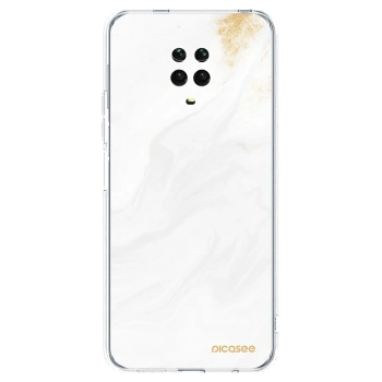 Picasee silikónový prehľadný obal pre Xiaomi Redmi Note 9 Pro - White