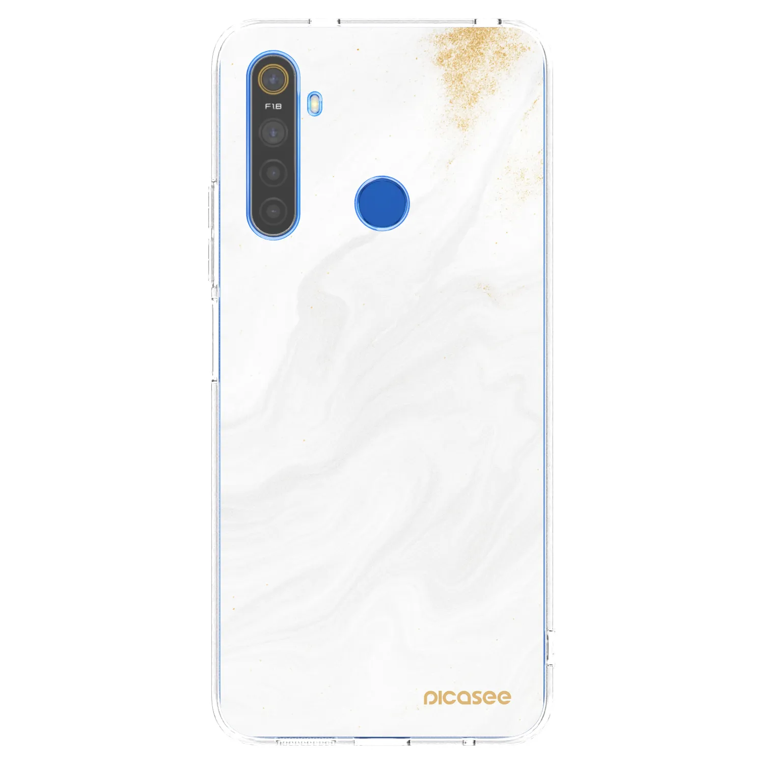 Picasee silikónový prehľadný obal pre Realme 5 - White