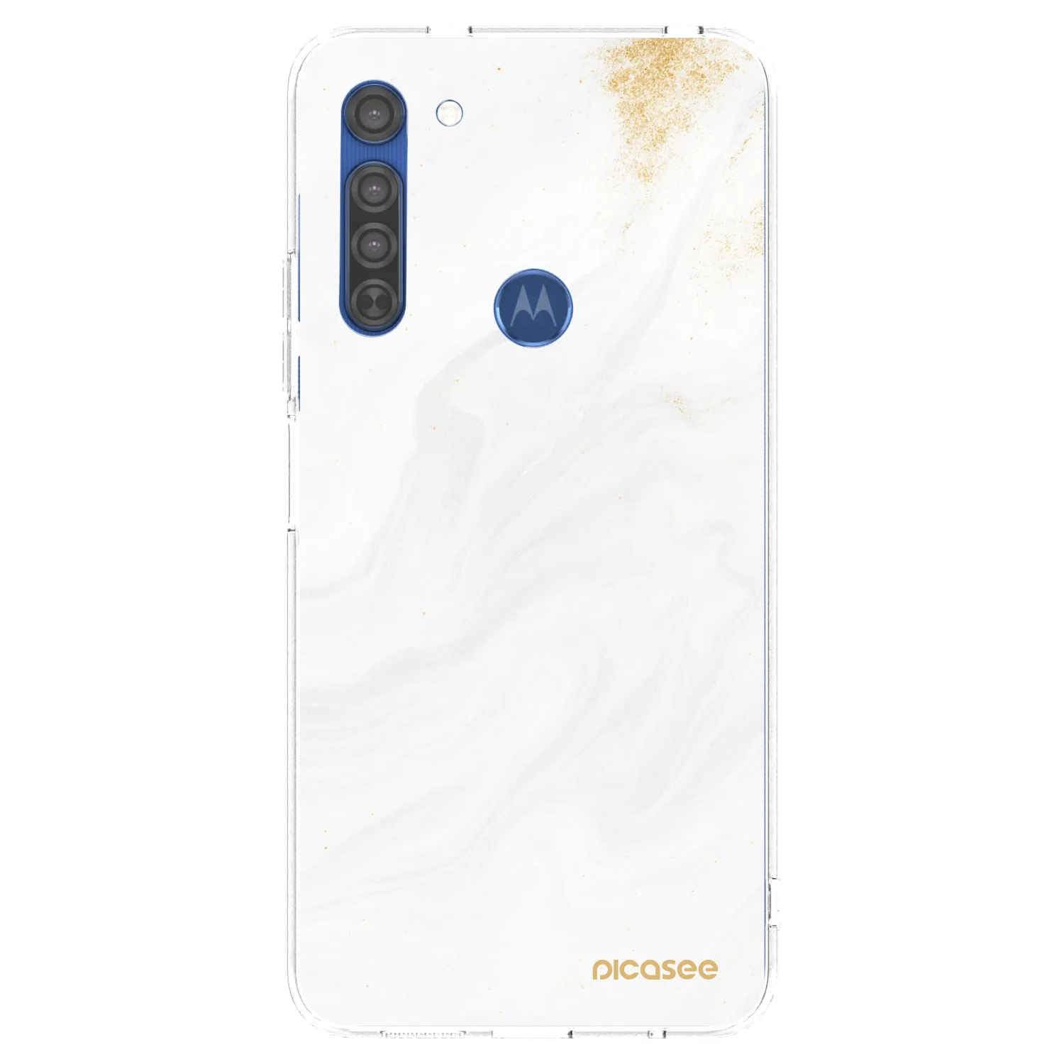 Picasee silikónový prehľadný obal pre Motorola Moto G8 - White