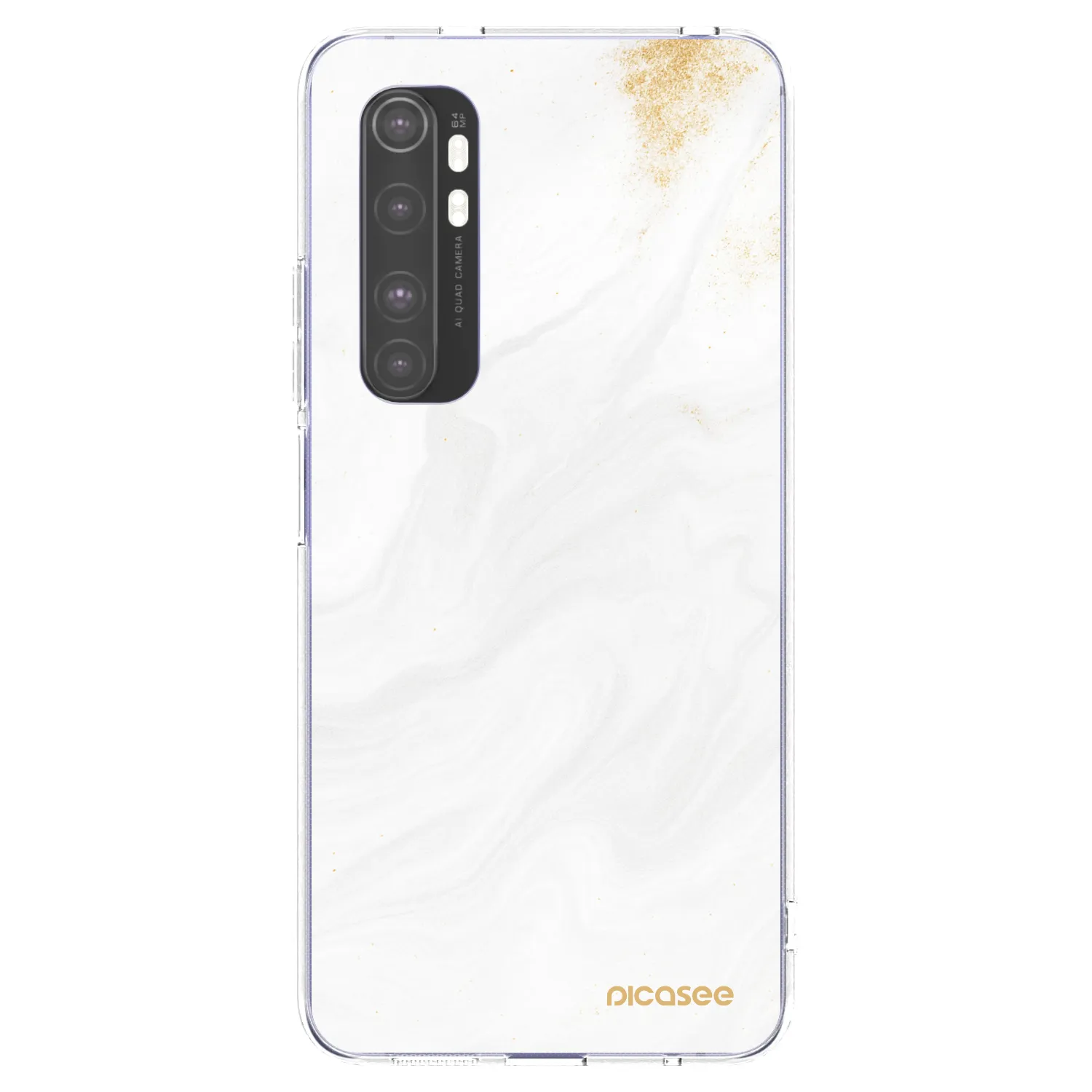 Picasee silikónový prehľadný obal pre Xiaomi Mi Note 10 Lite - White