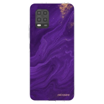 Picasee silikónový prehľadný obal pre Xiaomi Mi 10 Lite - Purple