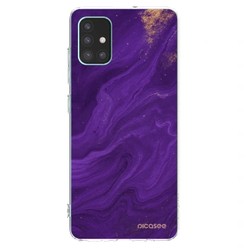Picasee silikónový prehľadný obal pre Samsung Galaxy M51 M515F - Purple