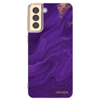 Picasee silikónový prehľadný obal pre Samsung Galaxy S21+ 5G G996F - Purple