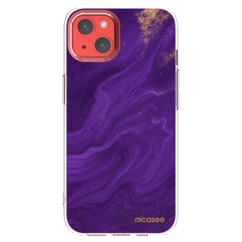 Picasee silikónový prehľadný obal pre Apple iPhone 13 - Purple