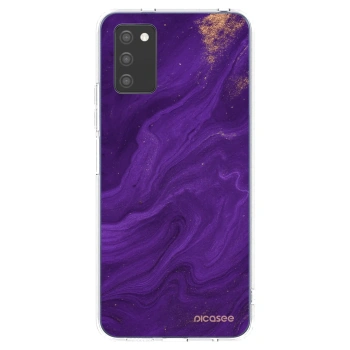 Picasee silikónový prehľadný obal pre Samsung Galaxy A02s A025G - Purple