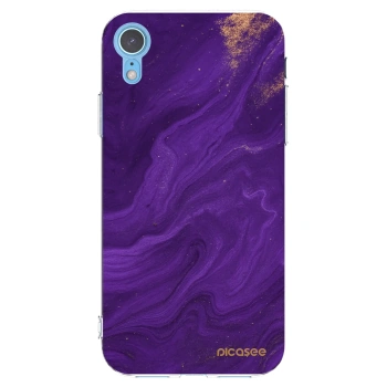 Picasee silikónový prehľadný obal pre Apple iPhone XR - Purple