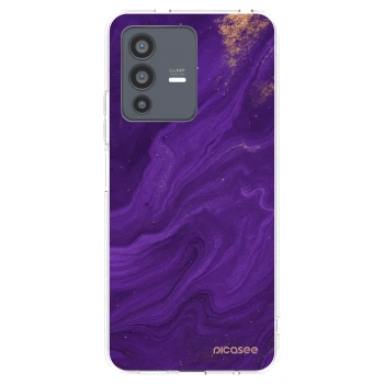 Picasee silikónový prehľadný obal pre Vivo V23 5G - Purple