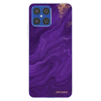 Picasee silikónový prehľadný obal pre Honor X8 4G - Purple