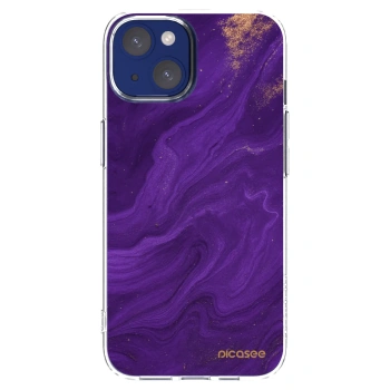 Picasee silikónový prehľadný obal pre Apple iPhone 14 - Purple