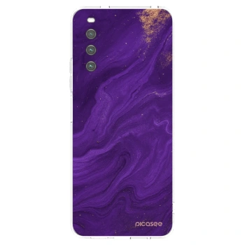 Picasee silikónový prehľadný obal pre Sony Xperia 10 IV 5G - Purple