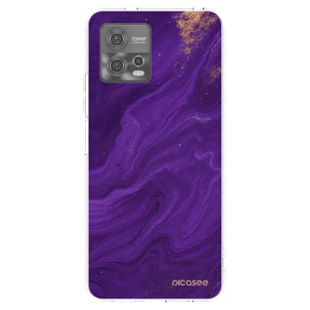 Picasee silikónový prehľadný obal pre Motorola Moto G72 - Purple