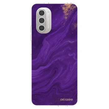 Picasee silikónový prehľadný obal pre Motorola Moto G51 - Purple