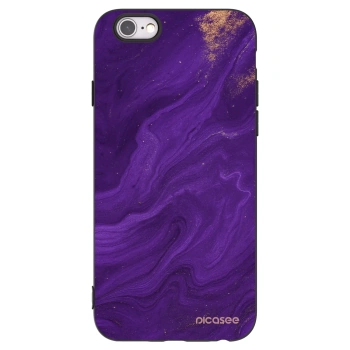 Picasee silikónový čierny obal pre Apple iPhone 6/6S - Purple