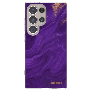 Picasee silikónový prehľadný obal pre Samsung Galaxy S24 Ultra S928B 5G - Purple