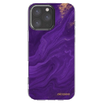 Picasee silikónový prehľadný obal pre Apple iPhone 16 Pro Max - Purple