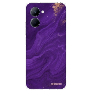 Picasee silikónový prehľadný obal pre Realme C33 (2023) - Purple