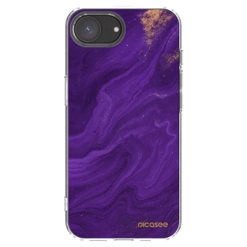 Picasee silikónový prehľadný obal pre Apple iPhone 16e - Purple