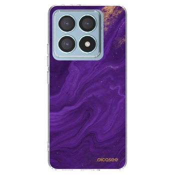 Picasee silikónový prehľadný obal pre Xiaomi 14T Pro - Purple