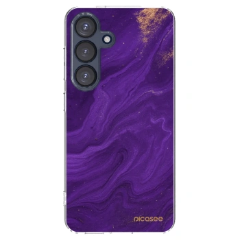 Picasee silikónový prehľadný obal pre Samsung Galaxy S25 5G - Purple