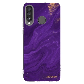 Picasee silikónový prehľadný obal pre Huawei P30 Lite - Purple