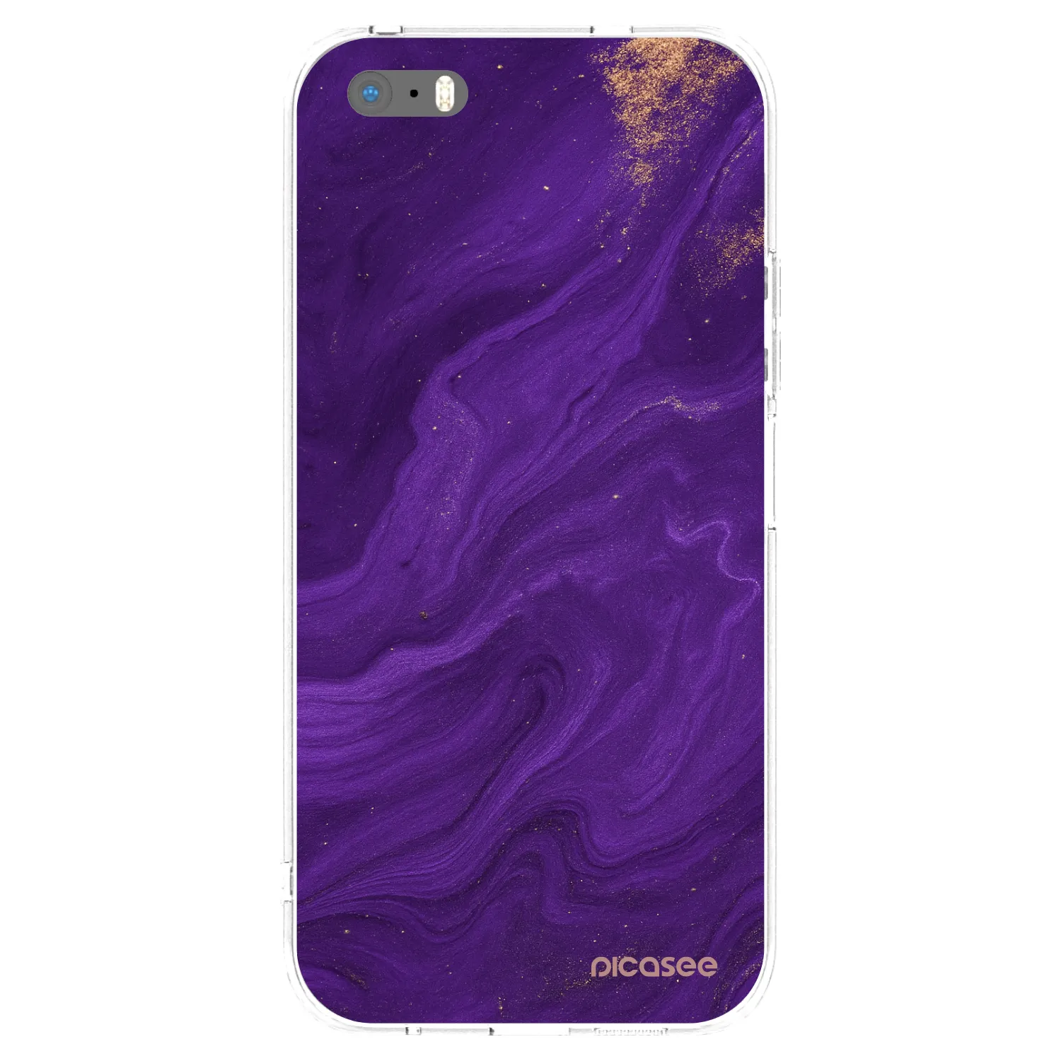 Picasee silikónový prehľadný obal pre Apple iPhone 5/5S/SE - Purple