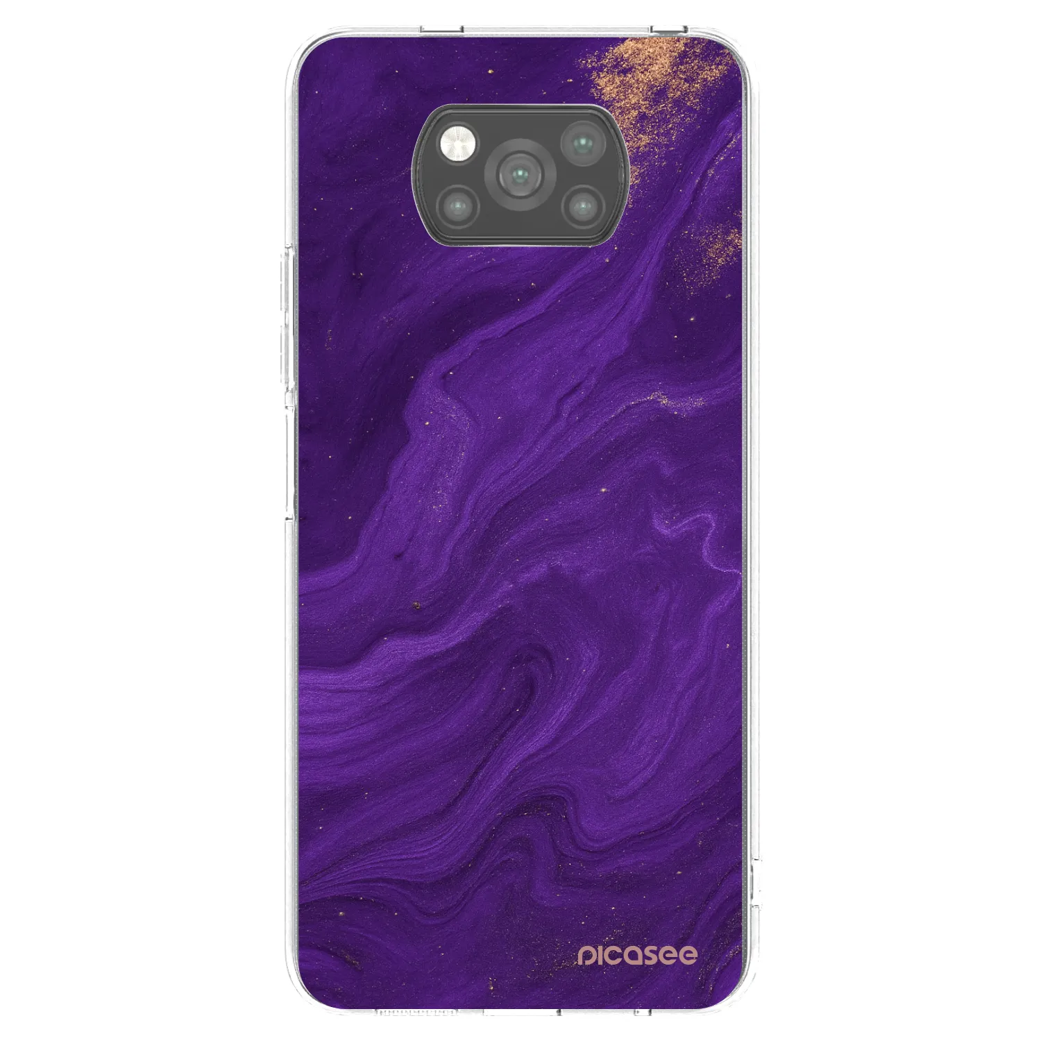 Picasee silikónový čierny obal pre Xiaomi Poco X3 - Purple