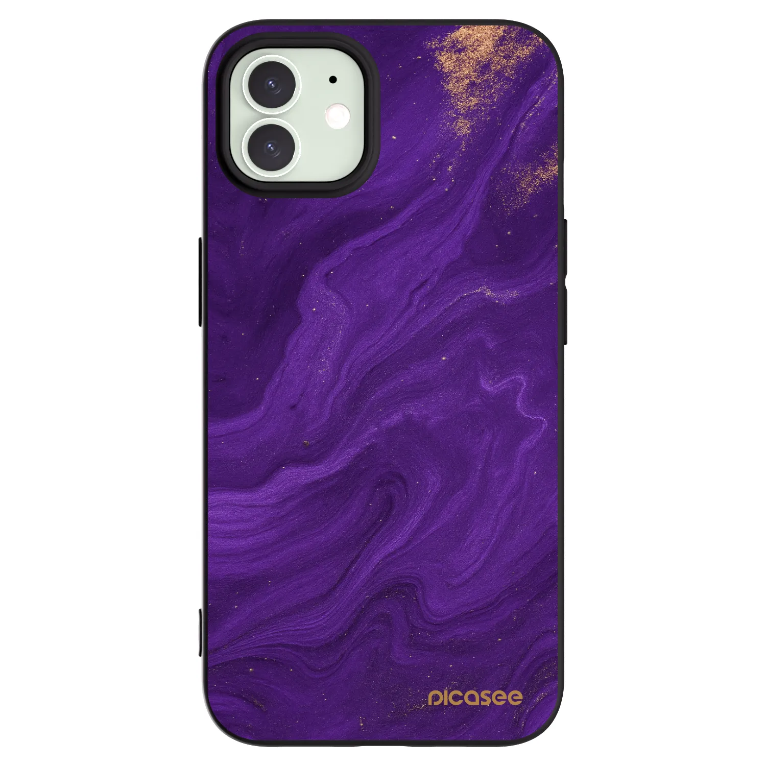 Picasee silikónový čierny obal pre Apple iPhone 12 - Purple