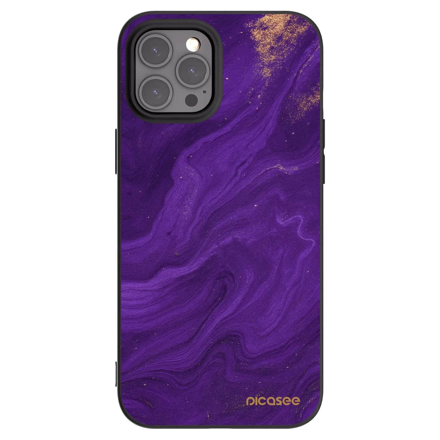 Picasee silikónový čierny obal pre Apple iPhone 12 Pro Max - Purple