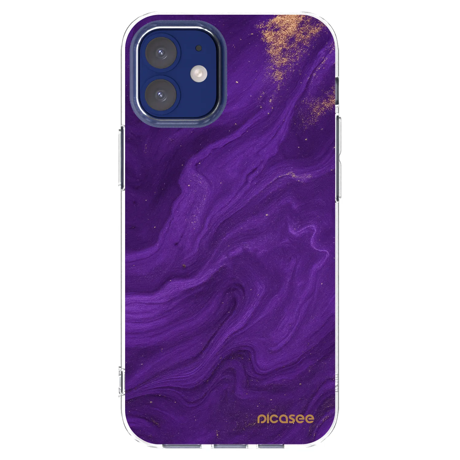 Picasee silikónový prehľadný obal pre Apple iPhone 12 mini - Purple