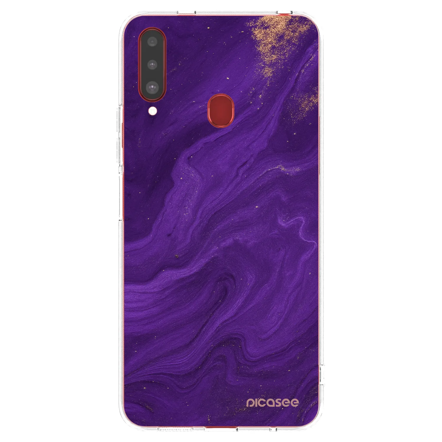 Picasee silikónový prehľadný obal pre Samsung Galaxy A20s - Purple