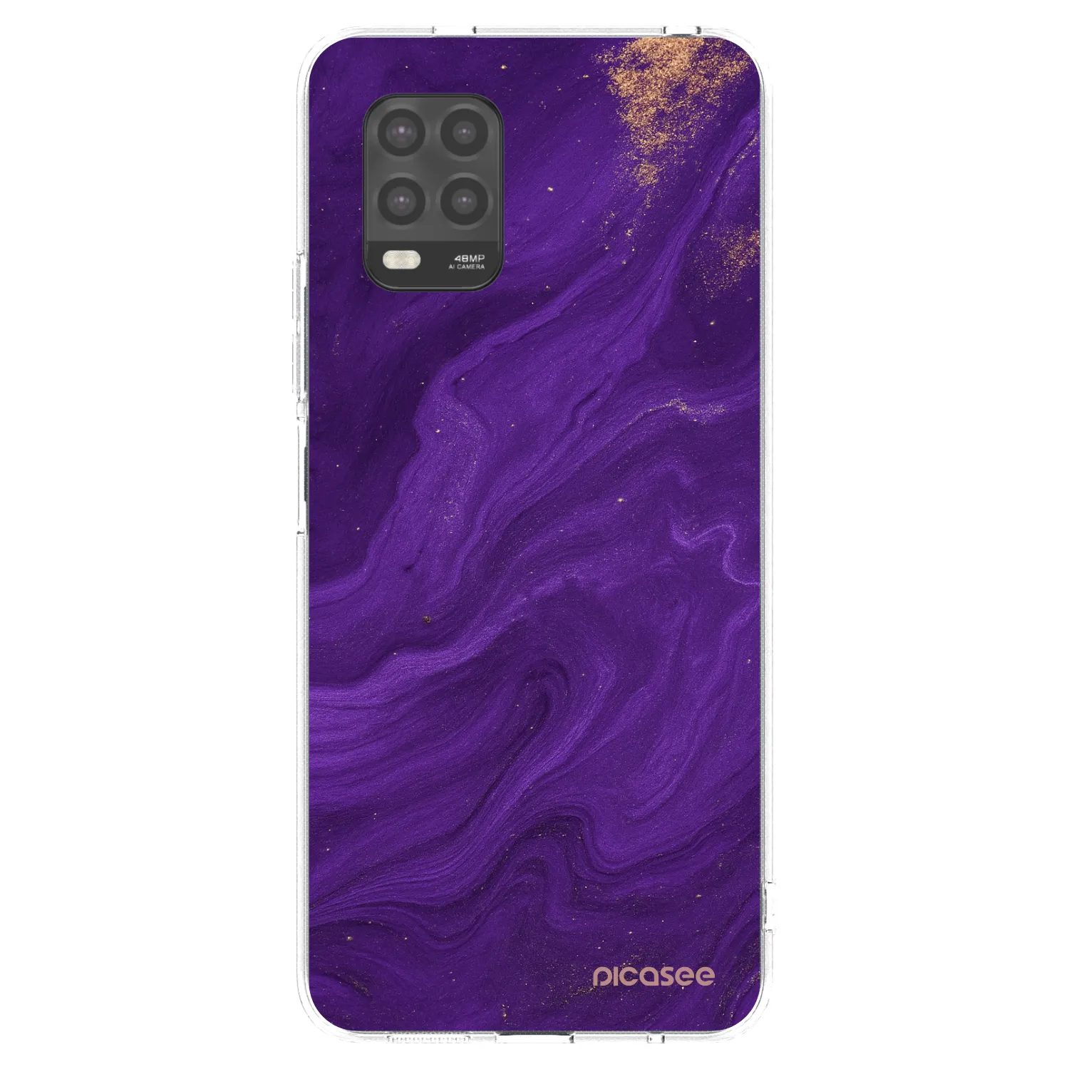 Picasee silikónový prehľadný obal pre Xiaomi Mi 10 Lite - Purple
